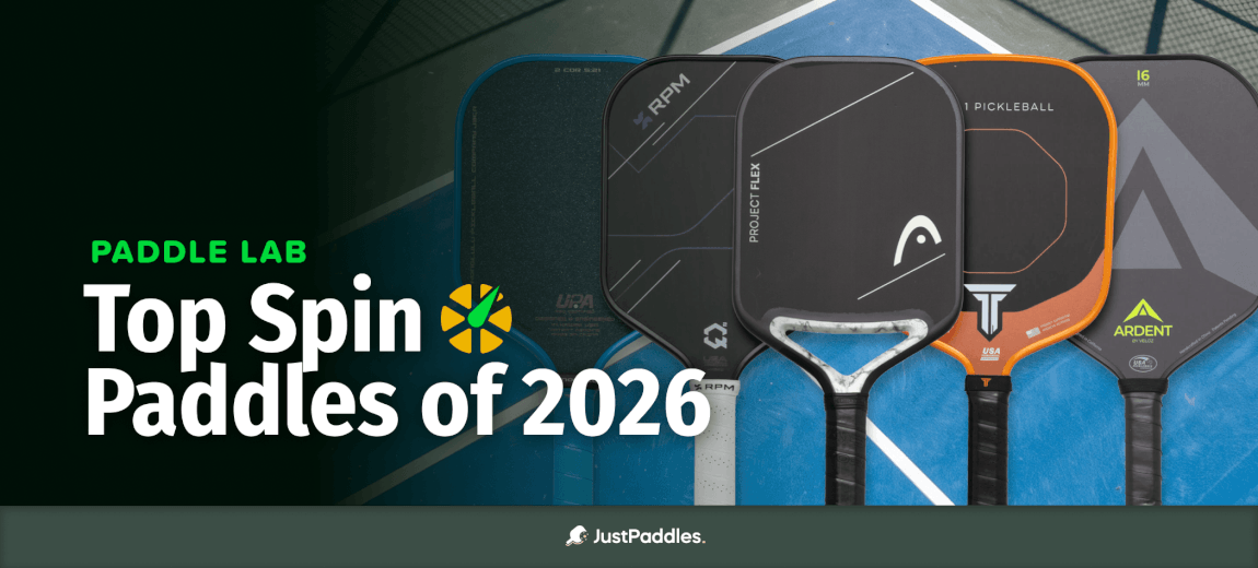 PADDLE LAB Top Spin Paddles of 2026. Features RPM, HEAD, and ARDENT pickleball paddles.